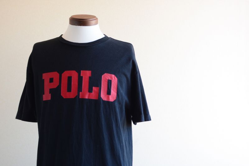 1990s PoLo RalphLauren ロゴプリントTシャツ 表記S - 古着屋HamburgCafe