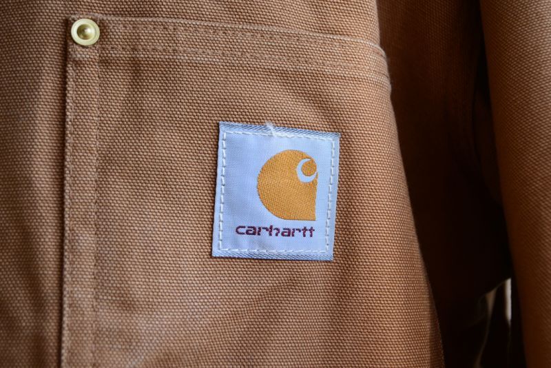 1990s Carharttブラウンダックカバーオール 裏ブランケット付き 実寸L