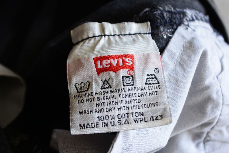 1990s Levi's 501 ブラックデニム 表記W28 L32 - 古着屋HamburgCafe
