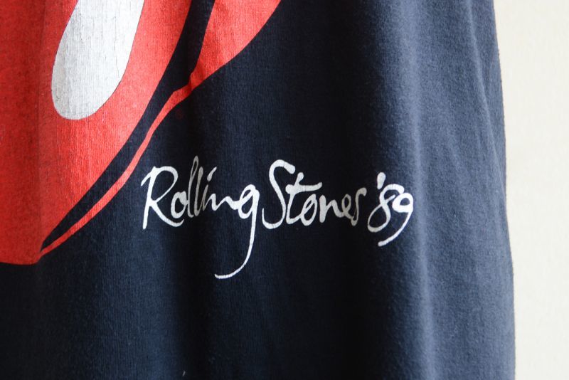 1980s THE ROLLING STONES THE NORTH AMERICAN TOUR 1989 Tシャツ 実寸