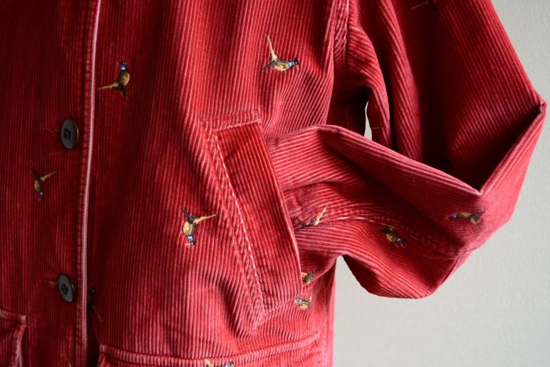 2000s L.L.Bean 鳥刺繍コーデュロイハンティングジャケット　表記WOMEN'S M
