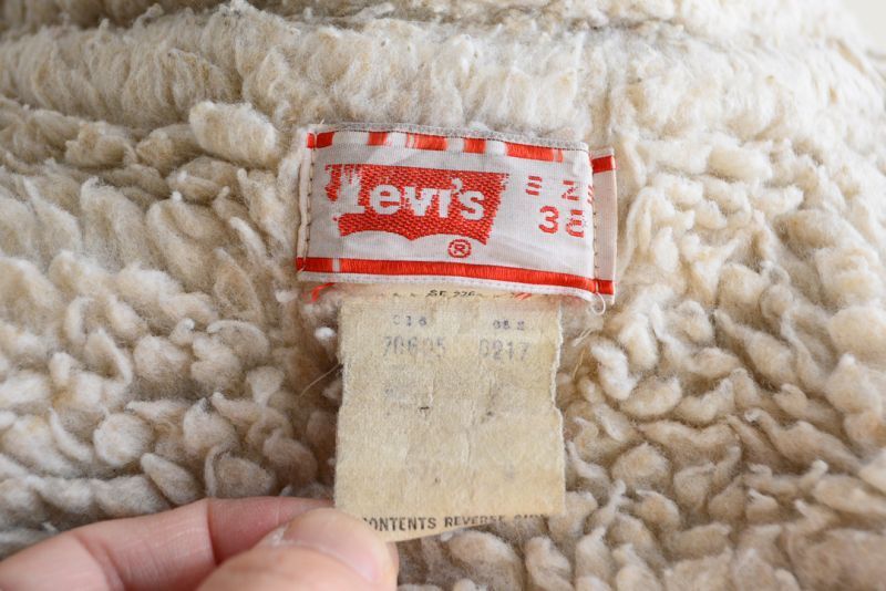 1970s Levi's 70605デニムボアジャケット 表記38 - 古着屋HamburgCafe
