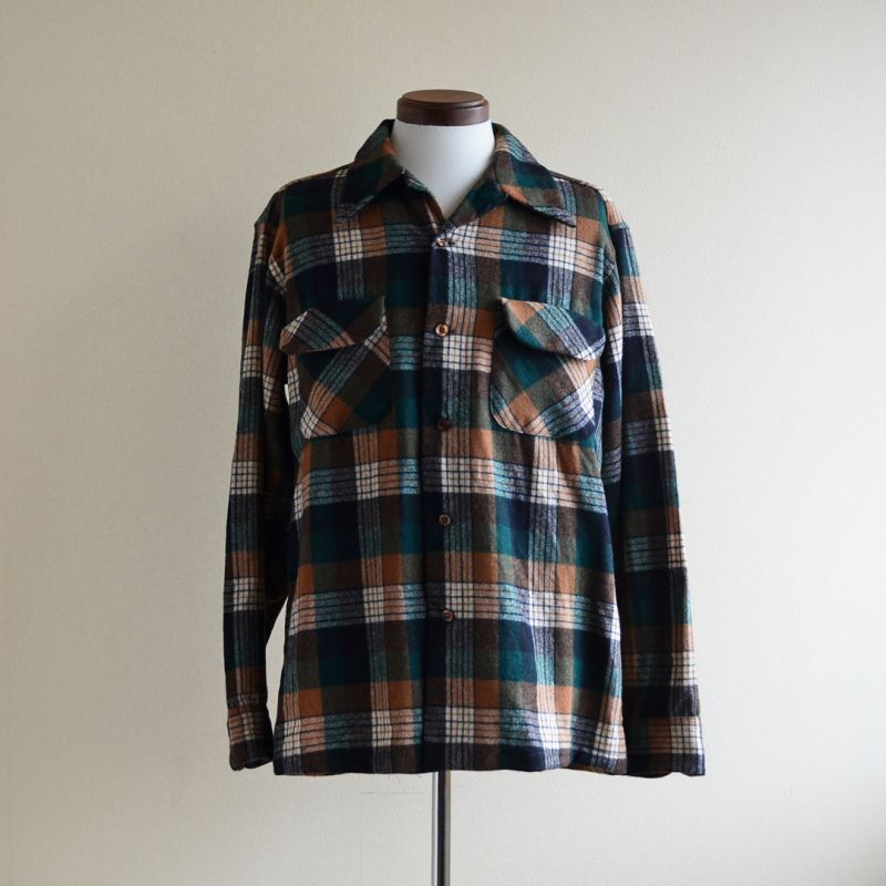 1970s PENDLETON ウールシャツ 表記L - 古着屋HamburgCafe