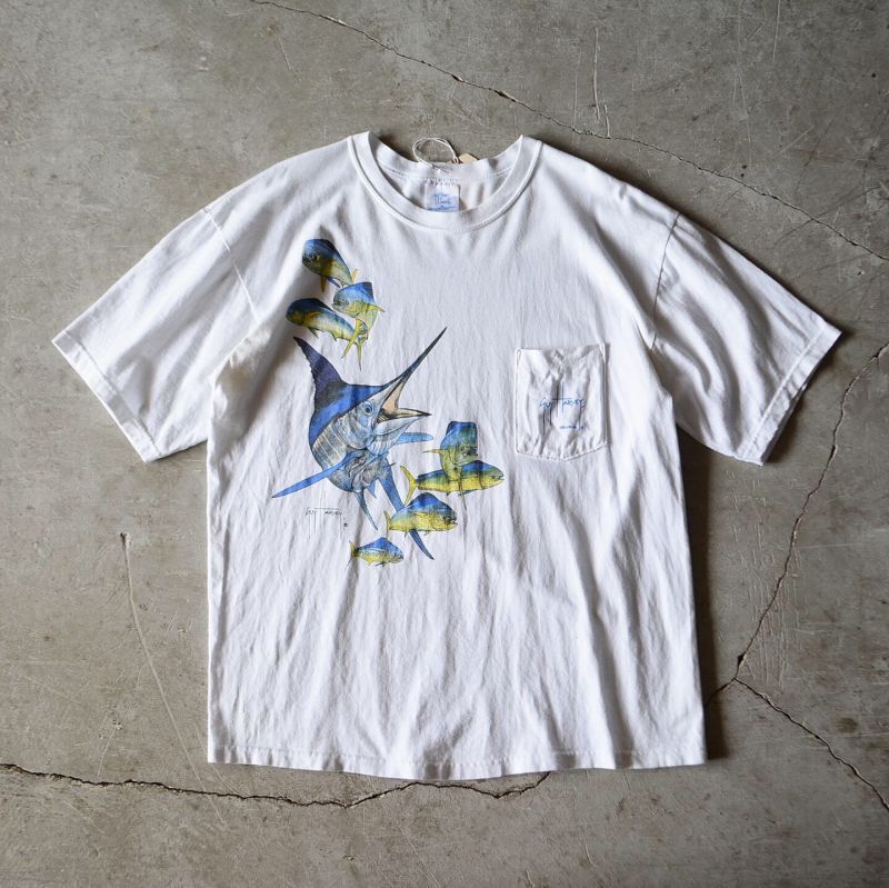 1990s GUY HARVEY ポケットTシャツ　MADE IN USA　表記XL