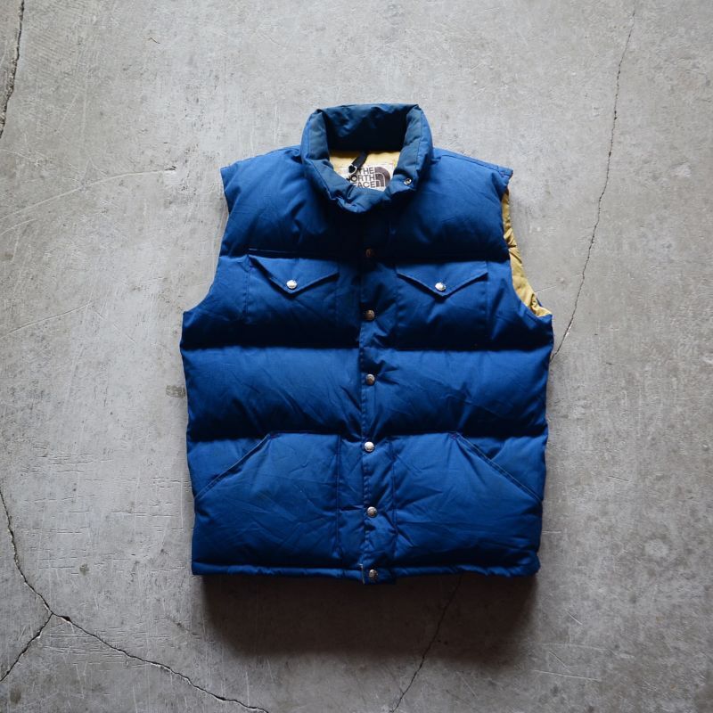 1980s THE NORTH FACE 茶タグ ダウンベスト 表記L - 古着屋HamburgCafe