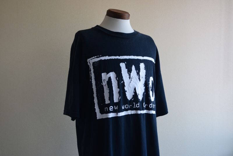 1990s nWo ロゴプリントTシャツ 表記XL - 古着屋HamburgCafe