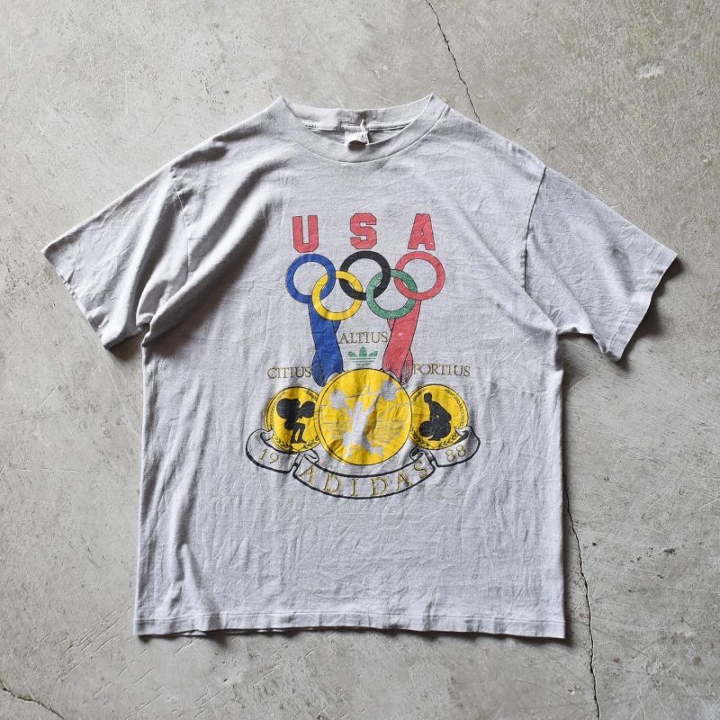 80s adidas ロゴ　Tシャツ S made in USA