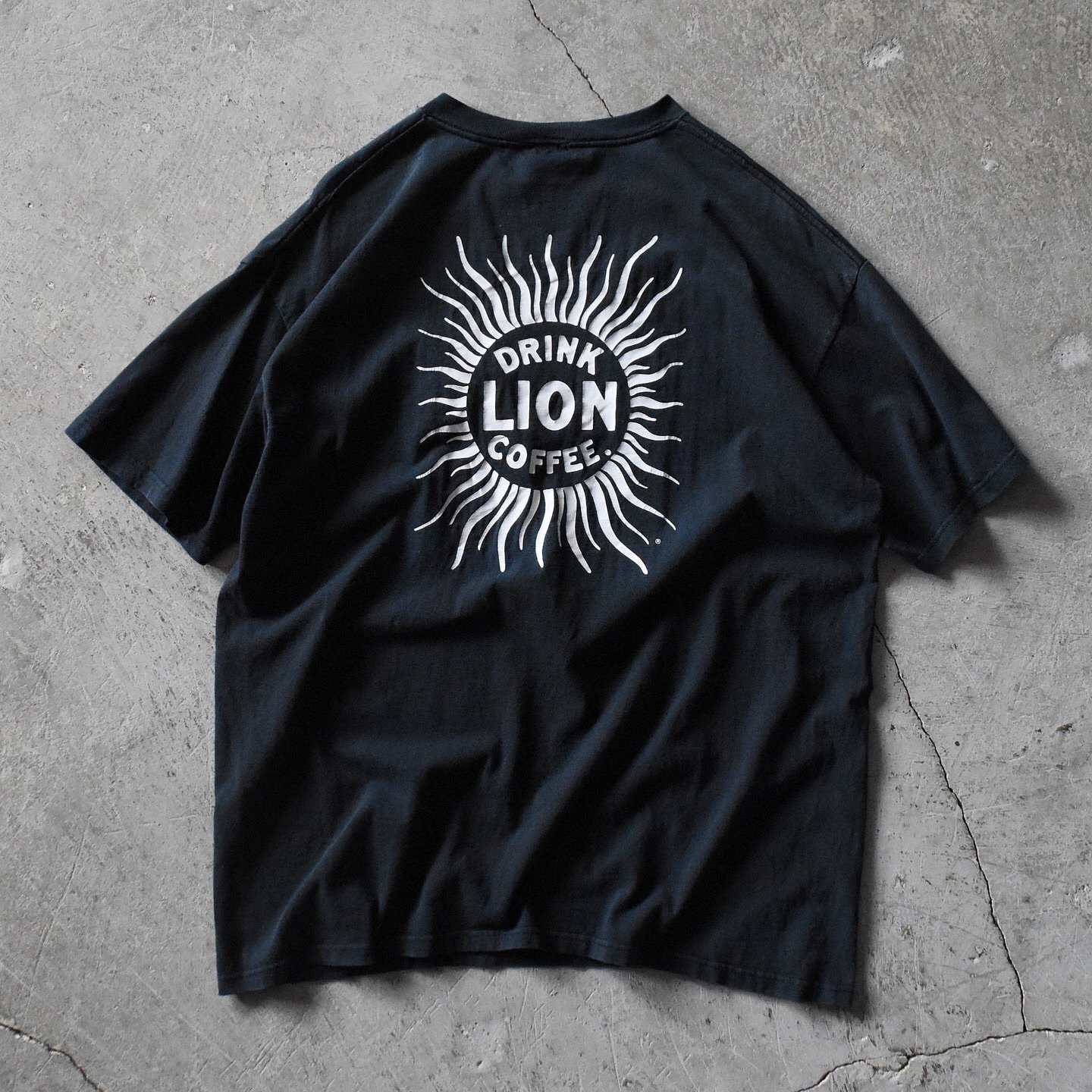 2000s LION COFFEE 両面プリントTシャツ 