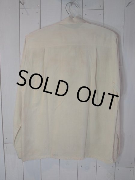 画像2: 1950s【ALCRAFT】ハンドステッチレーヨンシャツ (2)