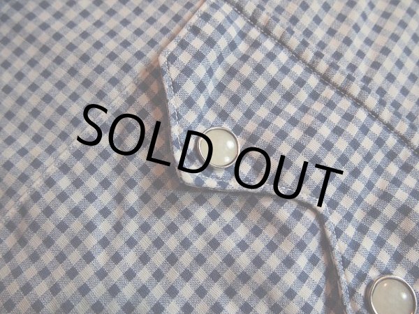 画像5: 1950s【TruVal】マチ付きギンガムチェックウエスタンシャツ (5)