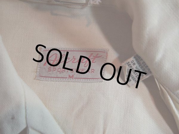 画像3: 1950s【ALCRAFT】ハンドステッチレーヨンシャツ (3)