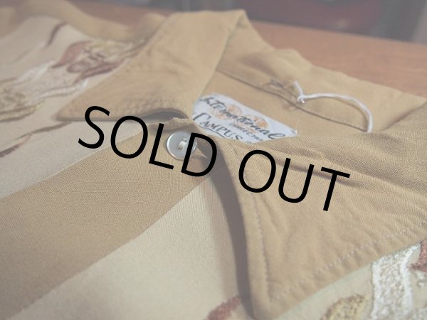 画像4: 1960s【CAMPUS】刺繍レーヨンシャツ (4)