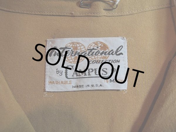 画像3: 1960s【CAMPUS】刺繍レーヨンシャツ (3)