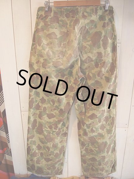 画像2: 1940sWW-II USMC P-1942ダックハンターカモパンツ(1stモデル) (2)