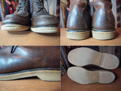 画像1: 1960s【CHIPPEWAチペワ】刺繍黒タグ編上げワークブーツ