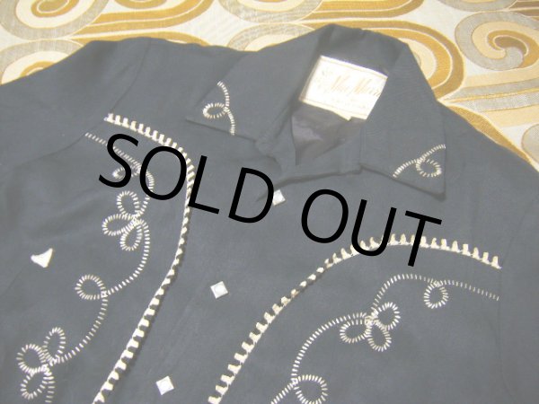 画像4: 1950s【MacMurray(マクマリー)】レーヨンギャバジン刺繍ウエスタンジャケット (4)