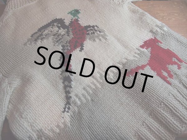 画像5: 1950sハンティング柄カウチンセーター (5)