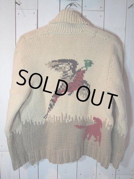 画像2: 1950sハンティング柄カウチンセーター (2)