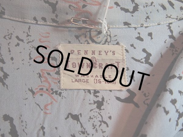 画像3: 1950s【PENNEY'S TOWNCRAFT】総柄レーヨンシャツ (3)