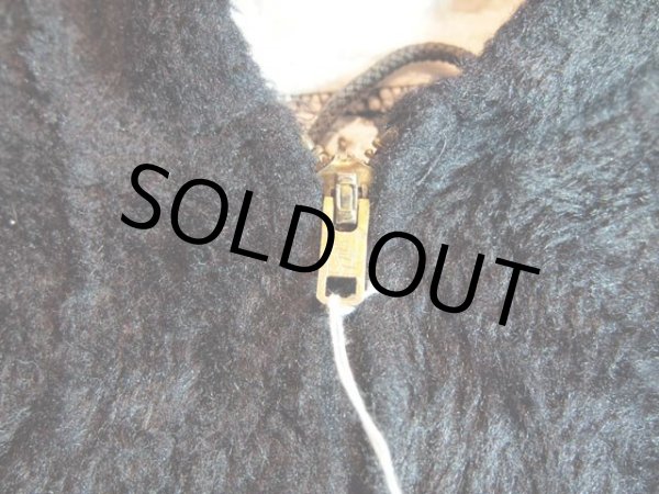 画像4: 1960s【KODIAK】フェイクファープルオーバーパーカー　ブラック (4)