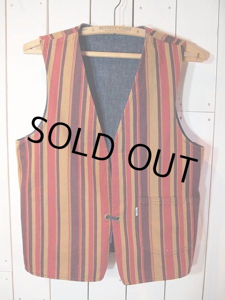 画像3: 1960s【LEVI'S】BigEリバーシブルヒッピーベスト (3)