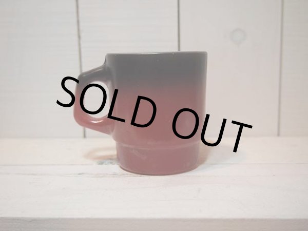 画像2: 60s-70sFireKing(ファイヤーキング)スタッキングマグ・黒/茶 (2)