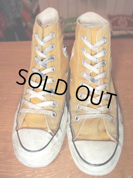 画像2: 1980s【CONVERSE ALLSTAR】あて布イエローHi　6 1/2 (2)