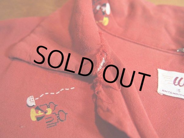 画像5: 1950s【Wings】総柄レーヨンシャツ (5)