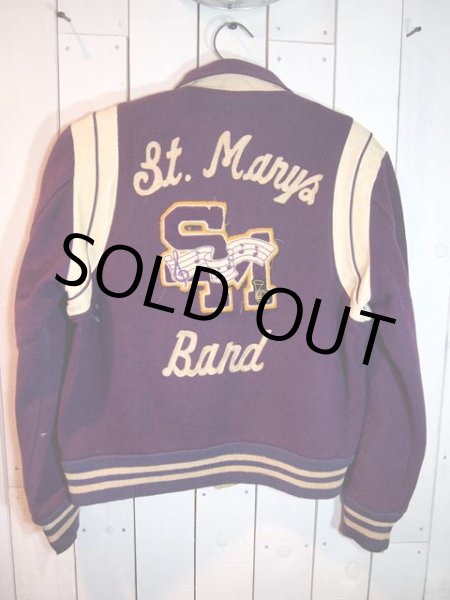 画像2: 1960s【Howe】チェーンステッチ刺繍メルトンスタジャン (2)