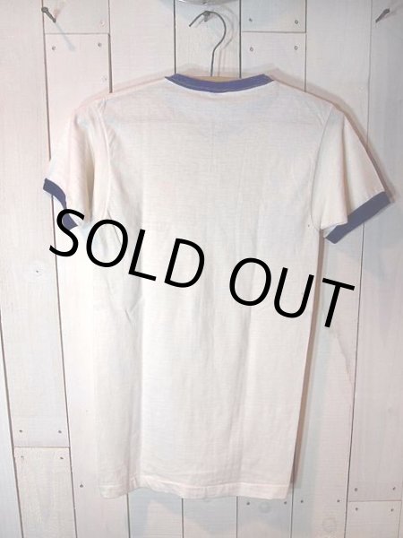 画像3: SALE!! 1970s【Champion】?バータグ?染込みプリントリンガーTee (3)