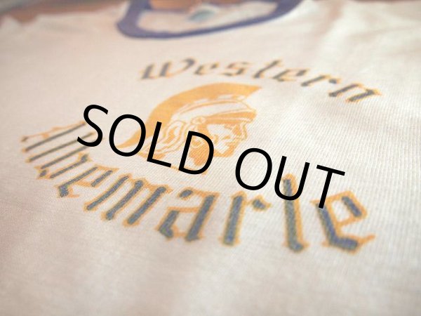 画像5: SALE!! 1970s【Champion】?バータグ?染込みプリントリンガーTee (5)