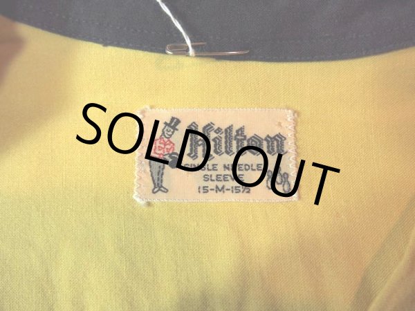 画像3: 1960s【Hilton】チェーンステッチ刺繍レーヨンボーリングシャツ (3)