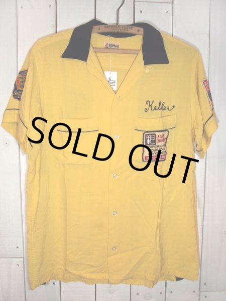 画像2: 1960s【Hilton】チェーンステッチ刺繍レーヨンボーリングシャツ (2)