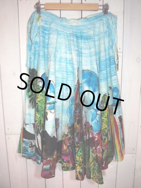 画像5: メキシカン絵画風スカート (5)