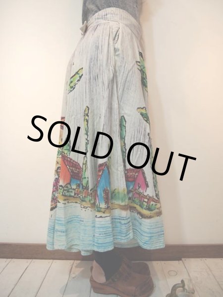 画像2: メキシカン絵画風スカート (2)