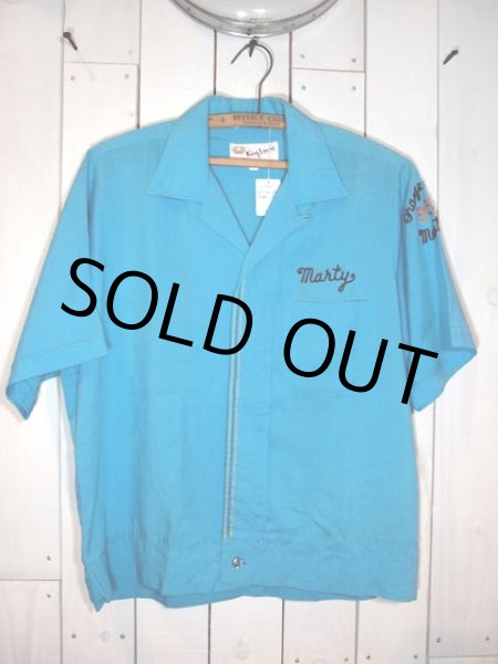 画像2: 1960s【KingLouie】チェーンステッチ刺繍ボーリングシャツ (2)