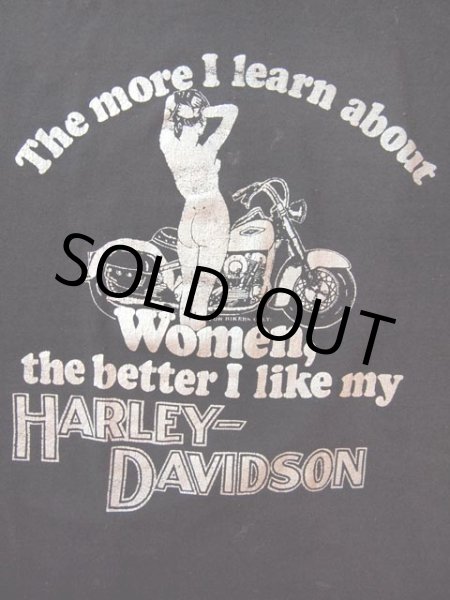 画像5: SALE!! 1980s〝HARLEY-DAVIDSON〟エロプリントTee(カットオフ) (5)
