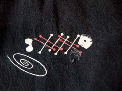画像3: 1950s【Jantzen】フィッシュボーン柄オープンシャツ　希少ブラック!!