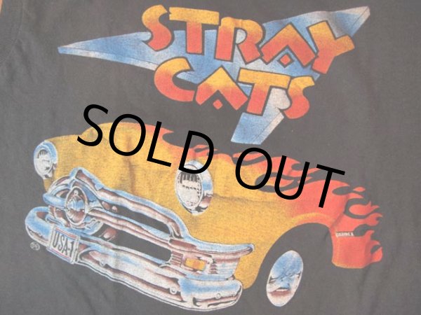 画像5: 1980s【SCREEN STARS青タグ】?ストレイキャッツ?83年ROCK THIS TOWNツアーノースリーブTシャツ (5)