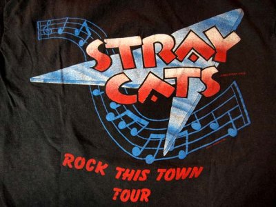 画像1: 1980s【SCREEN STARS青タグ】?ストレイキャッツ?83年ROCK THIS TOWNツアーノースリーブTシャツ