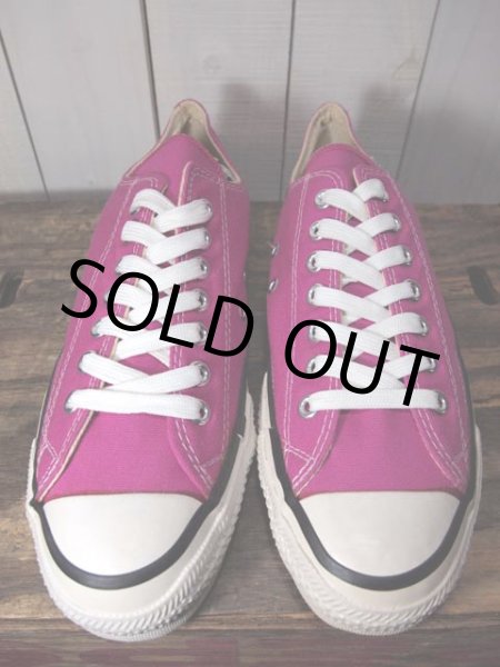 画像2: 銀箱デッドストック!!1980s【CONVERSE ALLSTAR】サイドステッチ ラズベリーLo 9 1/2 (2)