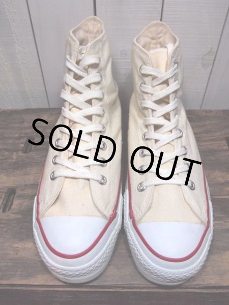 画像2: 銀箱デッドストック!!1980s【CONVERSE ALLSTAR】生成りHi 9 1/2 (2)