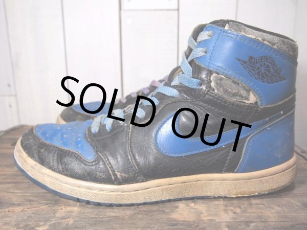 画像3: 85年製【NIKE】AIR JORDAN 1(エアジョーダン1)黒青 (3)