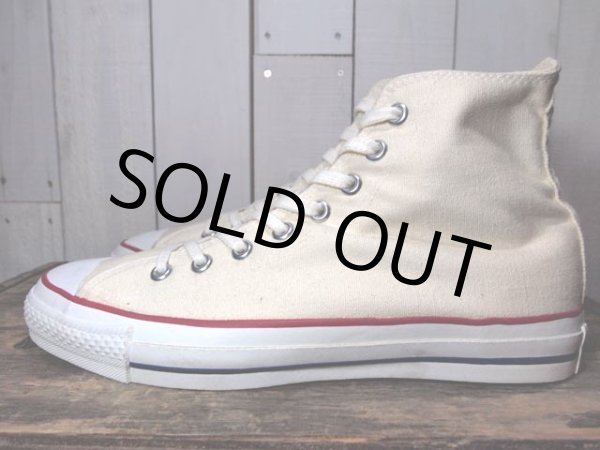 画像3: 銀箱デッドストック!!1980s【CONVERSE ALLSTAR】生成りHi 9 1/2 (3)