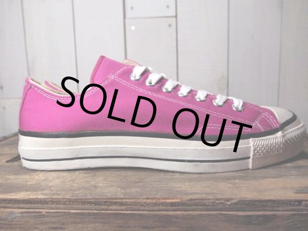 画像5: 銀箱デッドストック!!1980s【CONVERSE ALLSTAR】サイドステッチ ラズベリーLo 9 1/2 (5)