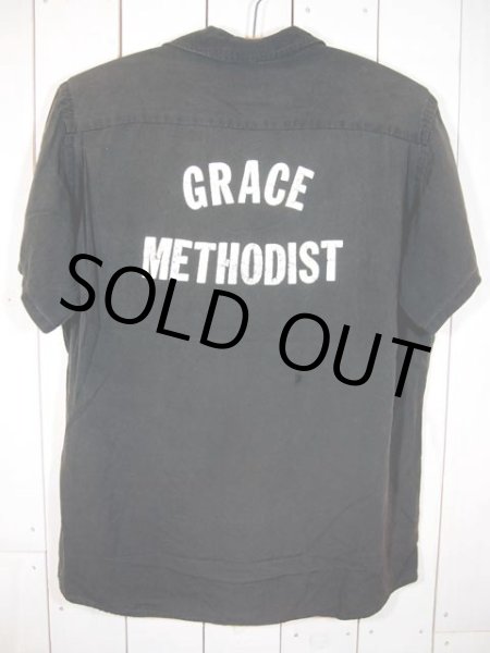 画像2: 1960s【HILTON】レーヨンボーリングシャツ?黒? (2)