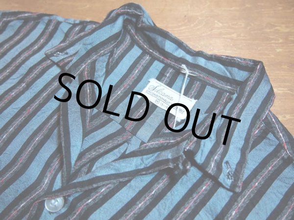 画像5: 1950s【Silcana】袖ボーダーレーヨンシャツ (5)