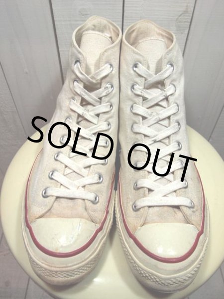 画像2: 1960s三ツ星【CONVERSE】チャックテイラー生成りHi Rマーク無し Size10 (2)