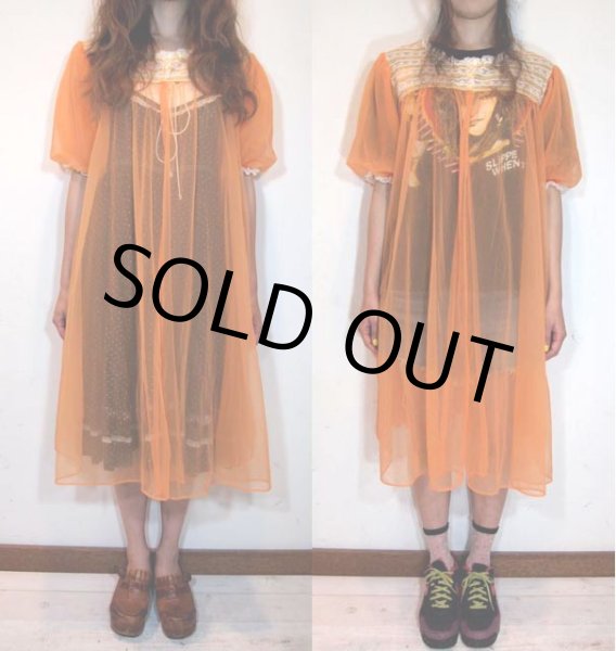 画像3: シフォンランジェリーガウン (3)