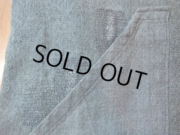 画像4: 1940s撚り杢ブラックシャンブレーアトリエコート (4)